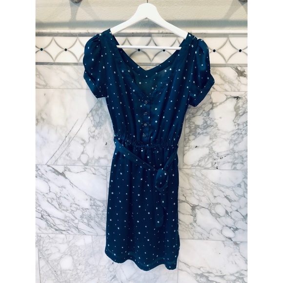 I Love H81 Small Navy Dress with Light Blue Stars - Picture 2 of 3